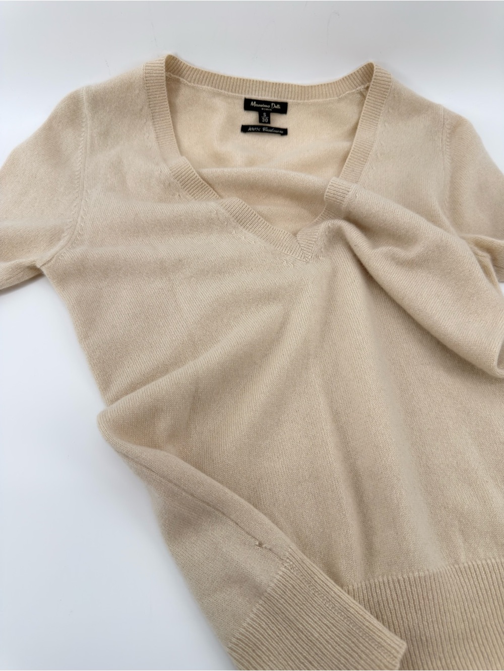 Massimo Dutti %100 Cashmere Sweater S Tan - Picture 5 of 5